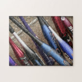 Softballschläger in Dugout Puzzle (Horizontal)