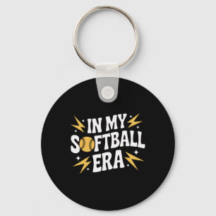 Softballspieler in meiner Softball-Ära Fastpitch-A Schlüsselanhänger