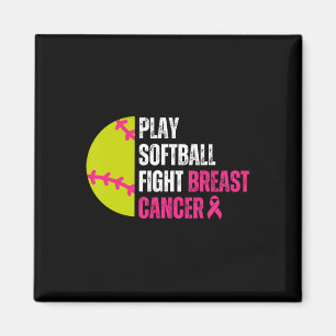 Softballspieler Sportliebhaber Brustkrebsbewusstse Magnet