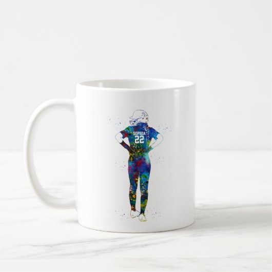 Softballspielerin Kaffeetasse (Links)