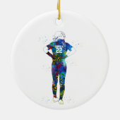 Softballspielerin Keramik Ornament (Hinten)