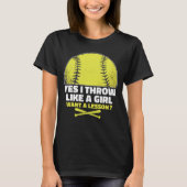 Softballspielgeschenk für Mädchen, Niedliche Softb T-Shirt