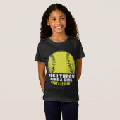 Softballspielgeschenk für Mädchen Niedlicher Softb T-Shirt (Vorne ganz)