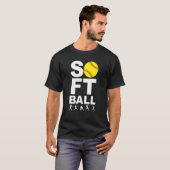 SOFTBALLYellow Ball mit Batch, Pitching Stance T-Shirt (Vorne ganz)