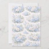 SoftBlue Blumenmuster Elegant Romantisch Botanisch (Rückseite)