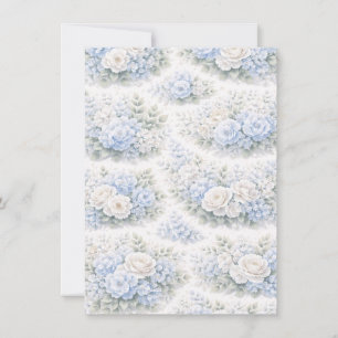 SoftBlue Blumenmuster Elegant Romantisch Botanisch Einladung