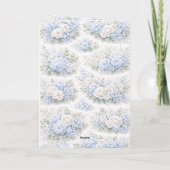 SoftBlue Blumenmuster Elegant Romantisch Botanisch Einladung (Rückseite)