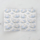 SoftBlue Blumenmuster Elegant Romantisch Botanisch Einladung (Innenseite)