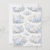 SoftBlue Blumenmuster Elegante Romantische Botanis Einladung (Vorderseite)