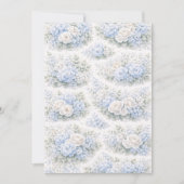 SoftBlue Blumenmuster Elegante Romantische Botanis Einladung (Vorderseite)