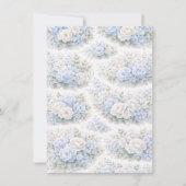 SoftBlue Floral Pattern Elegant Romantic Botanical Ankündigung (Vorderseite)