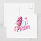 Softeis "Ice Cream" Postkarte (Vorne/Hinten)