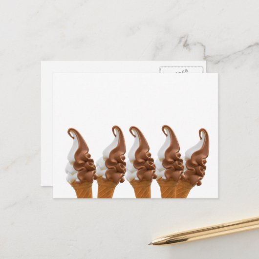 Softeis Postkarte (Vorderseite/Rückseite Beispiel)