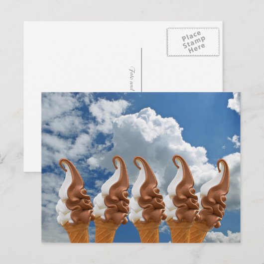 Softeis Postkarte (Vorne/Hinten)