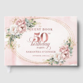 Softes botanisches Erröten 50. Geburtstags-Gästebu Gästebuch (Vorderseite)