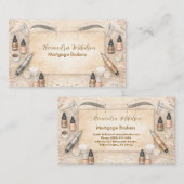 Softes neutrales PMU-Studio-Branding Visitenkarte (Vorne/Hinten)