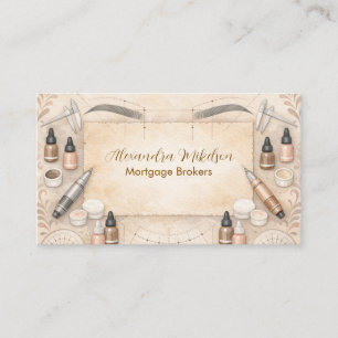 Softes neutrales PMU-Studio-Branding Visitenkarte