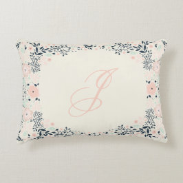 Softest Monogram | Floral Personal Custom Dekokissen