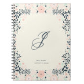 Softest Monogram | Floral Personal Custom Notizblock (Vorderseite)