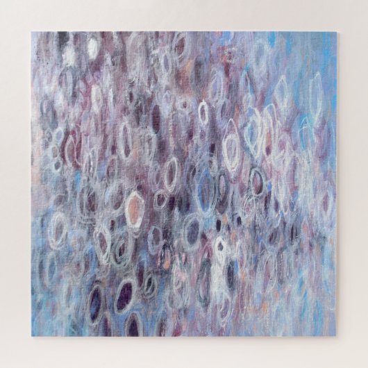 Softest Serenade - Lila Abstrakte Kreise Kunst Puzzle (Horizontal)