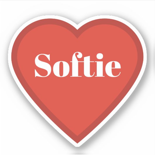 Softie Heart Aufkleber - Relatable Mood Aufkleber (Vorderseite)