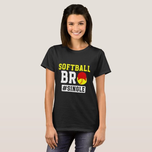 Softll Bro Single Softll Brother Of A Softll Playe T-Shirt (Vorne ganz)