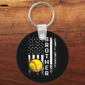 Softll Brother American Flag Vintage Weihnachten X Schlüsselanhänger (Vorderseite)