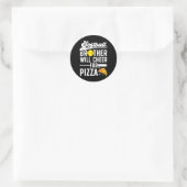 Softll Bruder wird für Pizza Softll Bro jubeln Runder Aufkleber (Tasche)