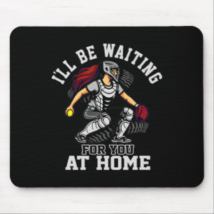 Softll Catcher Wartet Zu Hause Lustiges Sportdesig Mousepad