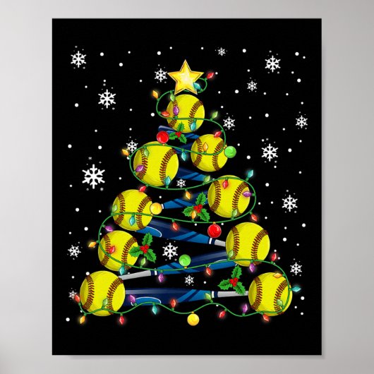 Softll Christmas Tree Merry Christmas Pajamas Men  Poster (Vorne)