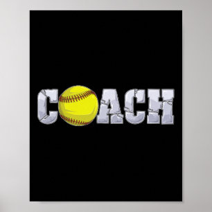 Softll Coach Coaching Sofort Coach Softll Team Män Poster
