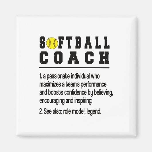 Softll Coach-Definition Softll Coaching Magnet (Vorne)