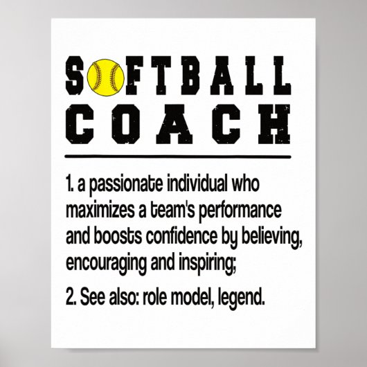 Softll Coach Definition Softll Coaching Poster (Vorne)
