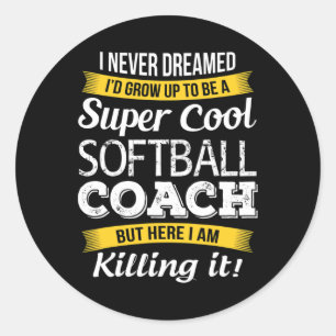 Softll Coach-Shirt Vielen Dank Würdigung Lustiges Runder Aufkleber