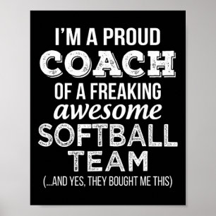 Softll Coach T-Shirt Lustig Danke Wertschätzung Poster