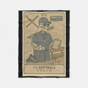 Softll Coach Tarot Karte Skelett Spieltag Sport Lo Fleecedecke
