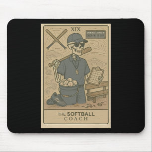 Softll Coach Tarotkarte Skelett Spieltag Sport Lo Mousepad