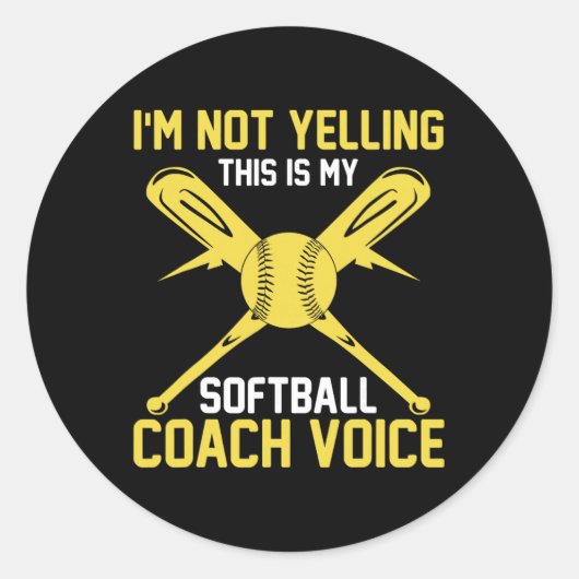 Softll Coaching Stimme - Sofortiger Coach Softll Runder Aufkleber (Vorderseite)