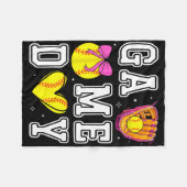 Softll Coquette Bow Softll Mom Game Day Softll Mam Fleecedecke (Vorderseite (Horizontal))