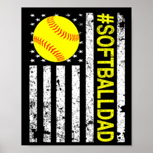 Softll Dad - USA Amerikanische Flagge Softll Poster