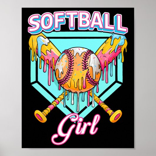 Softll Drip Mädchen Eis Drip Jugend Softll Mädchen Poster (Vorne)
