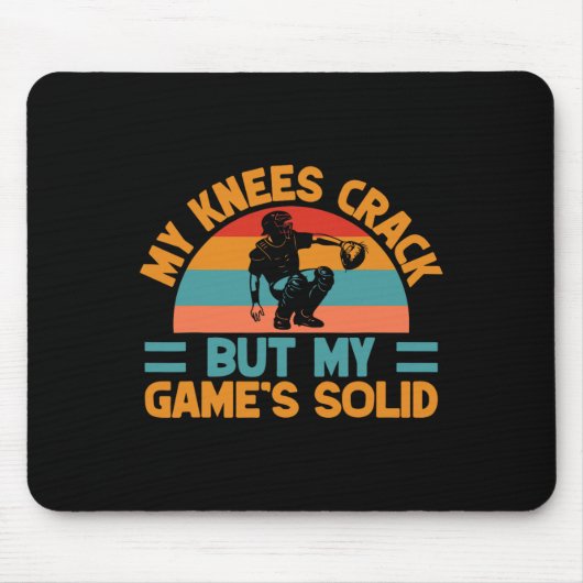 Softll Fänger Meine Knie Knacken Softll Mama _1 Mousepad (Vorne)