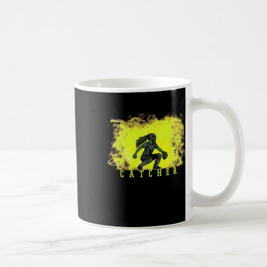 Softll Fänger Spieler Mit Gelbem Rauch Ckground A Kaffeetasse (Rechts)