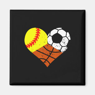 Softll Fußball Skizze Herz Lustiger Sport Spieler Magnet
