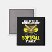 Softll Großvater Opa Softll Spieler Tochter  Magnet (Vorderseite/Rückseite)