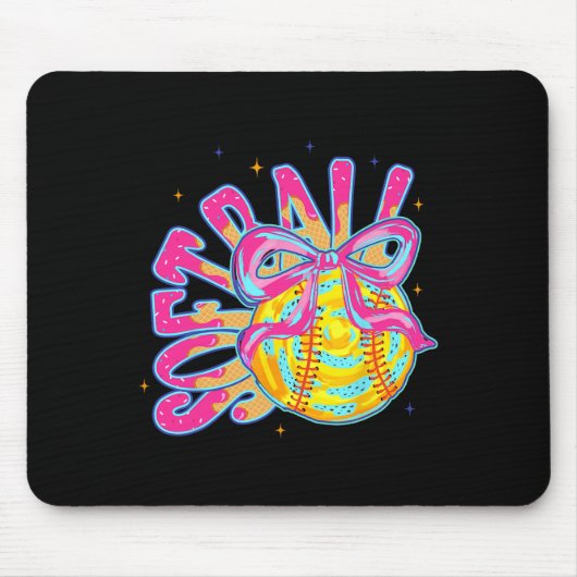 Softll Kokette Bogen Eiscreme-Tropf Verkaufe Mama Mousepad (Vorne)
