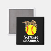 Softll Oma Lustiger Leopard Oma Magnet (Vorderseite/Rückseite)