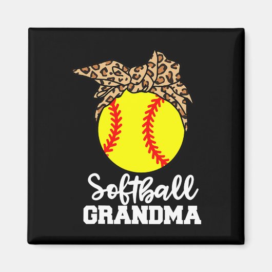 Softll Oma Lustiger Leopard Oma Magnet (Vorne)