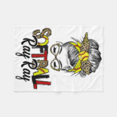 Softll Rayray Leben Mit Leopard Messy Bun Mutter Fleecedecke (Vorderseite (Horizontal))