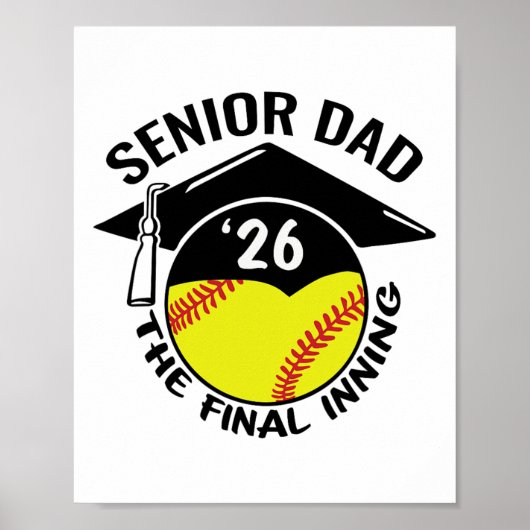 Softll Senior Dad 2026 Das letzte Inning Poster (Vorne)